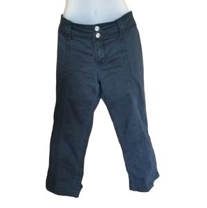 Xhilaration Black Cotton Capris